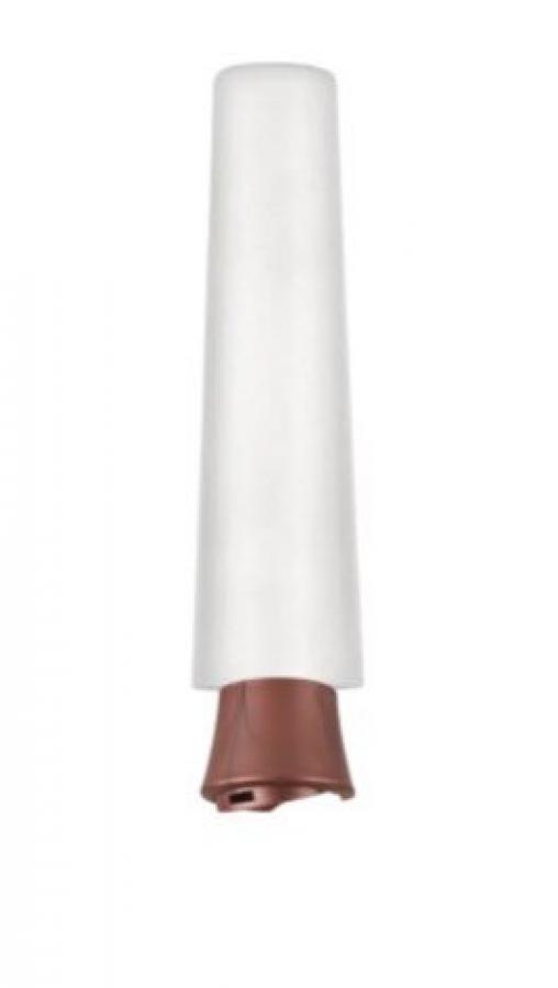 3.33 oz. Natural 22-410 Semi-Opaque Plastic 100 ml Tottle Bottle with Copper Empress Style Dispensing Cap (2 pc)