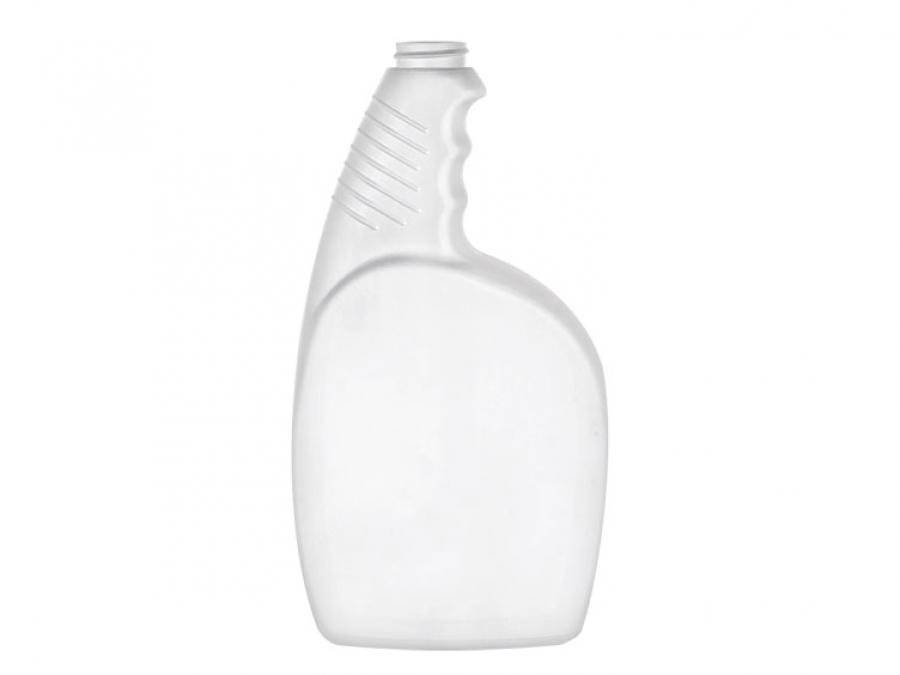 24 oz. White Oblong HDPE 28-400 Plastic Bottle-Black Express Trigger Sprayer