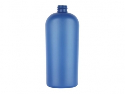 24 oz. Blue Pearl Tapered Oval Squeezable 28-410 HDPE Opaque Plastic Bottle