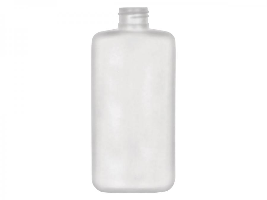 6 oz. Natural Oval Semi-Opaque HDPE 24-410 Squeezable Plastic Bottle