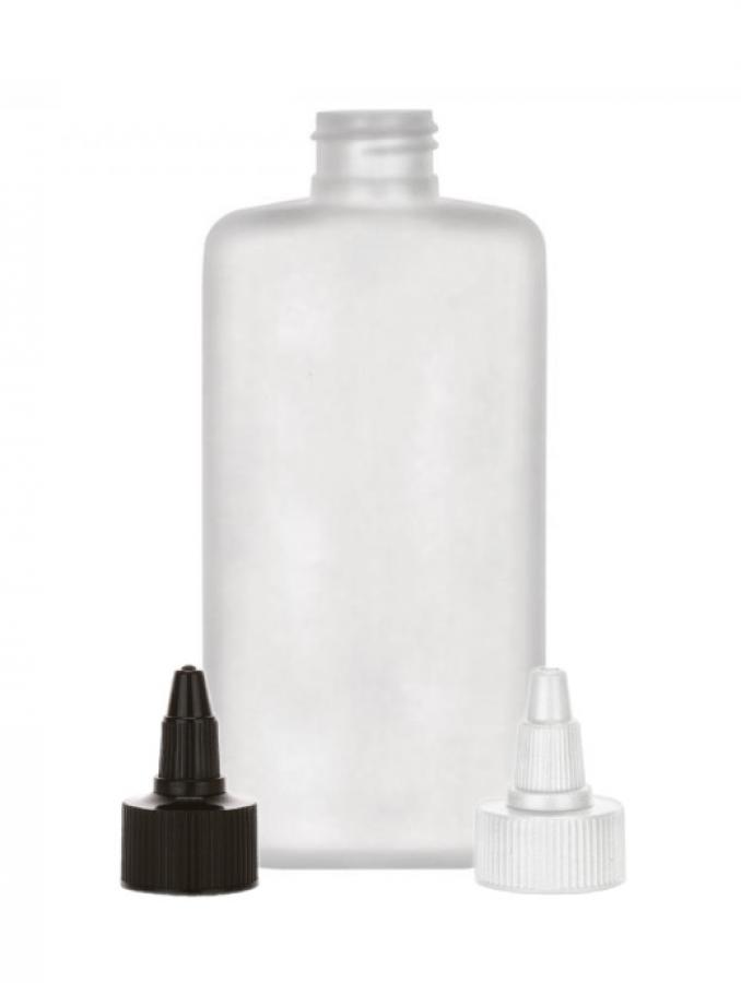 6 oz. Natural Oval Semi-Opaque HDPE 24-410 Squeezable Plastic Bottle-Twist Cap