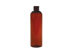 2 oz. Amber Dark 20-410 PET (BPA Free) Plastic Bullet Round Bottle