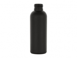 3.33 oz. Black Bullet Round (100 ML) 24-410 HDPE Opaque Plastic Bottle