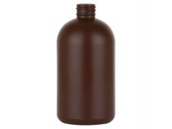 16 oz. Brown 28-410 HDPE Plastic Opaque Boston Rd Bottle