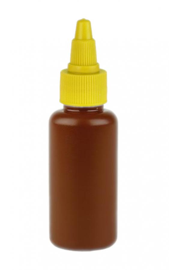 1 oz. brown bottle with cap