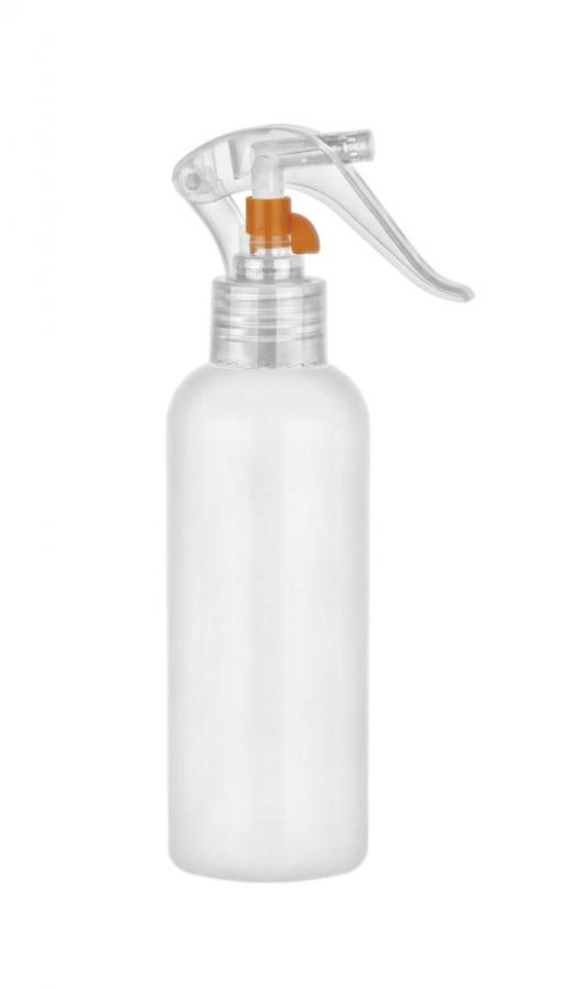 4 oz. White Translucent 24-410 Opaque HDPE Plastic Round Bullet Bottle-Mini Trigger FM Sprayer