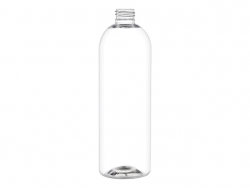 16 oz. Clear Bullet Round 24-410 PET Plastic (BPA FREE) Bottle (Stock)