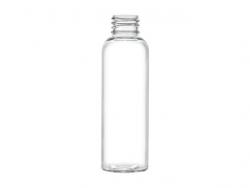2 oz. Clear 20-410 PET (BPA Free) Plastic Bullet Round Bottle-White-Yellow Insert FM Sprayer