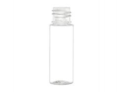 .5 oz. Clear 18-415 Round Cylinder (1/2 oz) PET Plastic Bottle-Blue Turquoise-White FM Sprayer