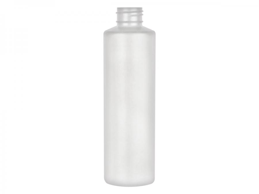 6 oz. Natural Cylinder Round Semi Opaque 24-410 HDPE Plastic Bottle (Silgan)