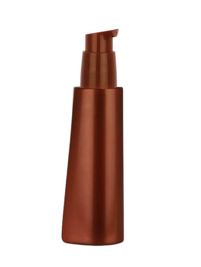 4 oz. Copper Pearl 24-410 PET (BPA Free) Plastic Cylinder Round Bottle-Tear Drop Base-Pearl Copper Treatment Pump