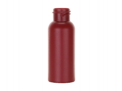 2 oz. Cranberry Bullet Round 24-410 Opaque HDPE Slightly Squeezable Plastic Bottle (Surplus)