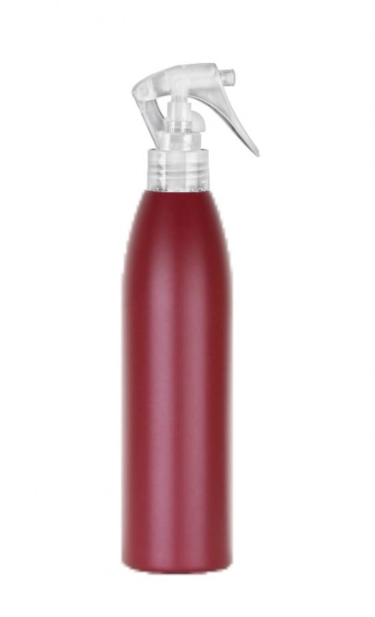 12 oz. Cranberry Tapered Bullet (Evolution) Round 24-410 HDPE Opaque Slightly Squeezable Plastic Bottle-Mini Trigger
