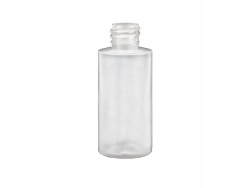 1 oz. Natural HDPE 20-410 Semi-Opaque Plastic Cylinder Round Bottle (Stock)