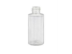 1 oz. Natural HDPE 20-410 Semi-Opaque Plastic Cylinder Round Bottle w/ FM Sprayer
