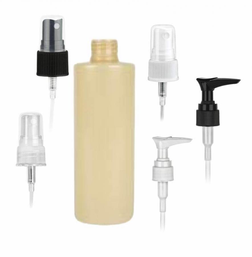 3 oz. Yellow Cylinder Round Squeezable 20-410 PET Opaque Plastic Bottle-Lotion Pump or Sprayer (Stock)