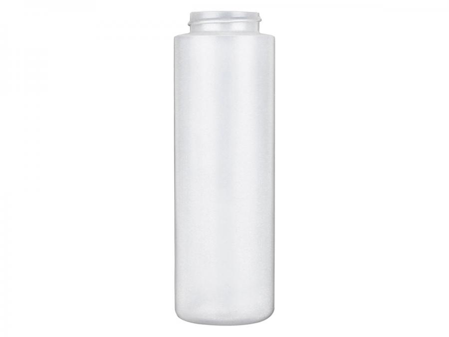 8 oz. Natural LDPE 38-400 Cylinder Round Semi-Opaque Squeezable Plastic Bottle
