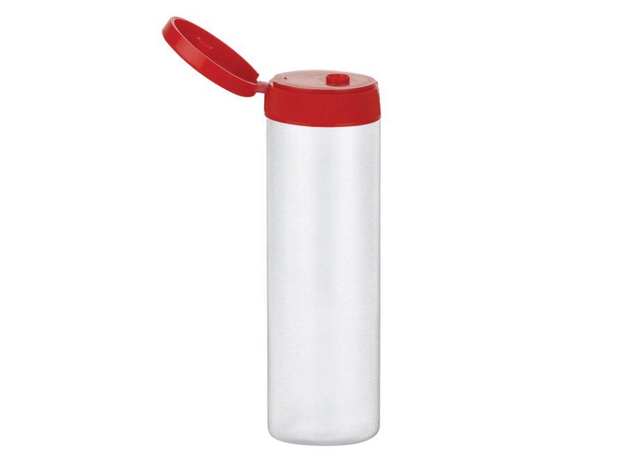 8 oz. Natural LDPE 38-400 Cylinder Round Semi-Opaque Squeezable Plastic Bottle-Dispensing Cap