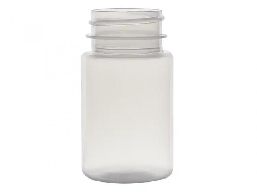 2 oz. Frosted Pearl Round (60 cc) 33-400 PET Round Plastic Packer Bottle