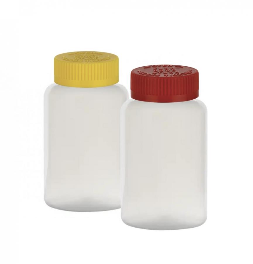 5 oz. Frosted Pearl (150 cc) 38-400 PET Round Plastic Packer Bottle-CRC Cap