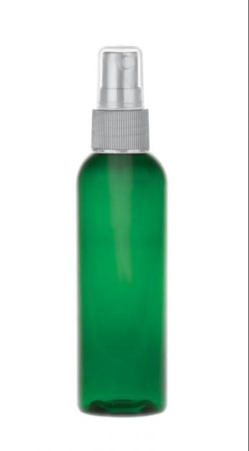 2 oz. Green 20-410 Semi-Translucent PET (BPA Free) Plastic Round Bullet Bottle-FM Sprayer (King)