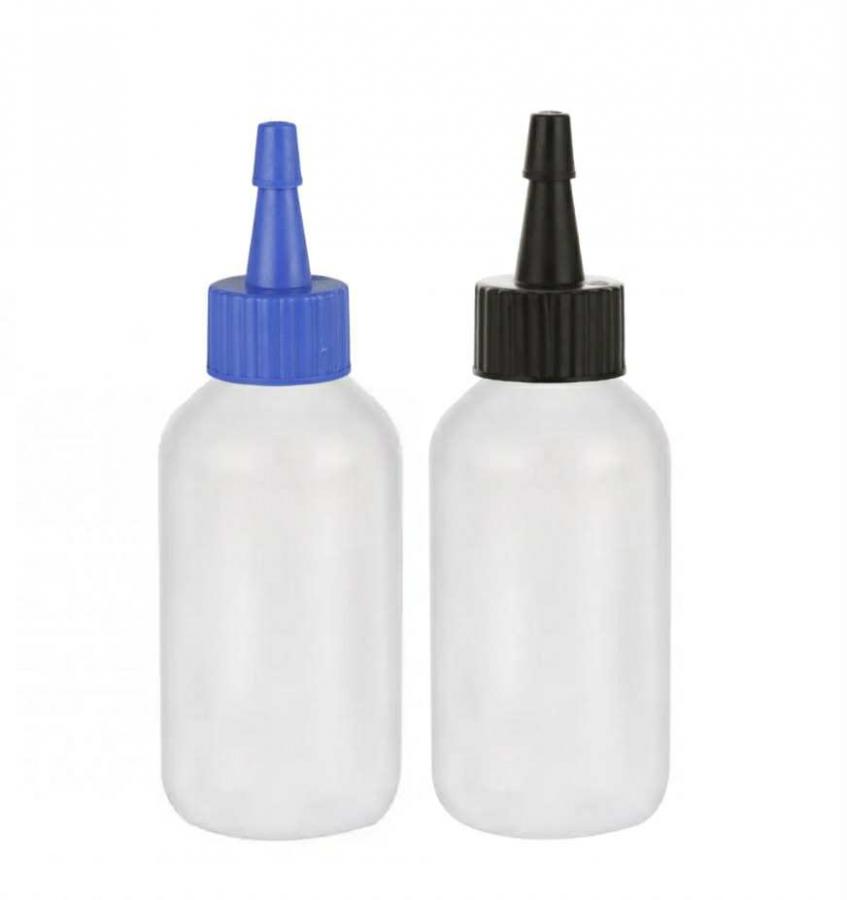 2 oz. Natural LDPE Opaque 20-410 Squeezable Plastic Boston Round Bottle-Yorker Cap
