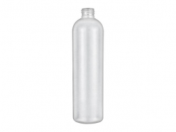 12 oz. Natural Bullet Round Squeezable 24-410 HDPE Semi-Opaque Plastic Bottle