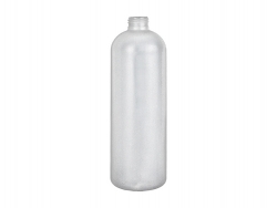32 oz. Natural Bullet Round 28-410 HDPE Semi-Opaque Plastic Bottle (Stock)