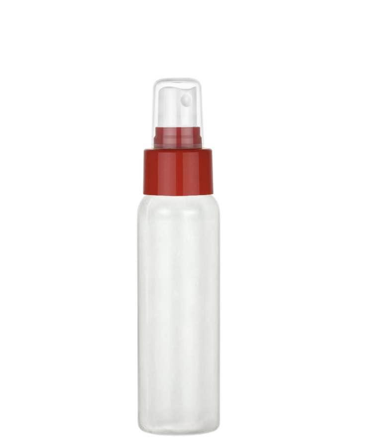 3.33 oz. Natural Bullet Round (100 ML) 24-410 HDPE Opaque Plastic Bottle-FM Sprayer