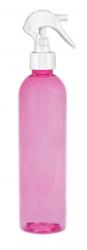 8 oz. Pink 24-410 PET (BPA Free) Semi-Translucent Bullet Round Plastic Bottle-Mini Trigger (Silgan)