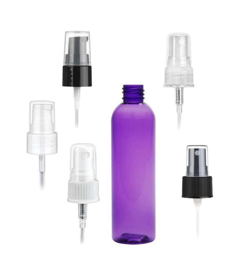 4 oz. Purple 20-410 PET (BPA Free) Plastic Bullet Round Bottle-Treatment Pump or Sprayer (Stock)