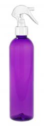 8 oz. Purple 24-410 PET (BPA Free) Semi-Translucent Bullet Round Plastic Bottle-Mini Trigger