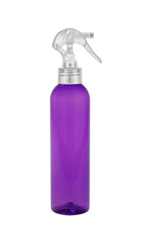 8 oz. Purple 24-410 PET (BPA Free) Semi-Translucent Bullet Round Plastic Bottle-Mini Trigger