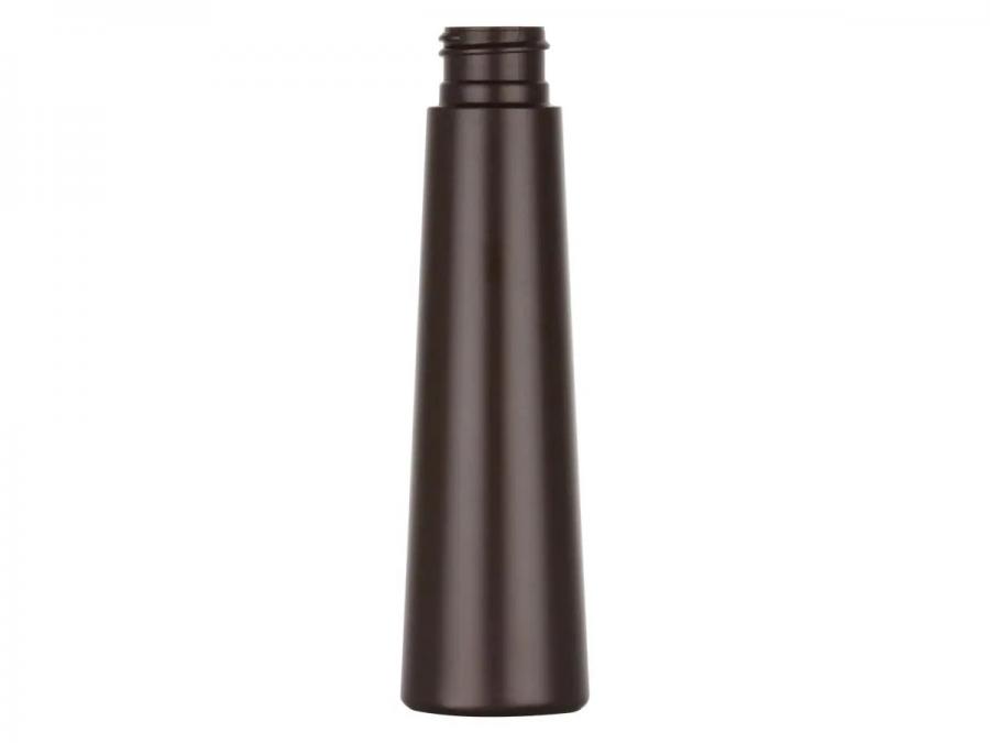 3.33 oz. (100 ml) Brown Dark HDPE Tapered Round 24-410 Opaque Plastic Bottle