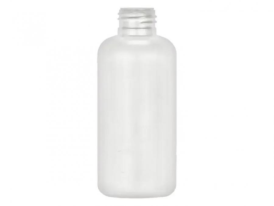 4 oz. White Boston Round 24-410 HDPE Opaque Plastic Bottle (Stock)