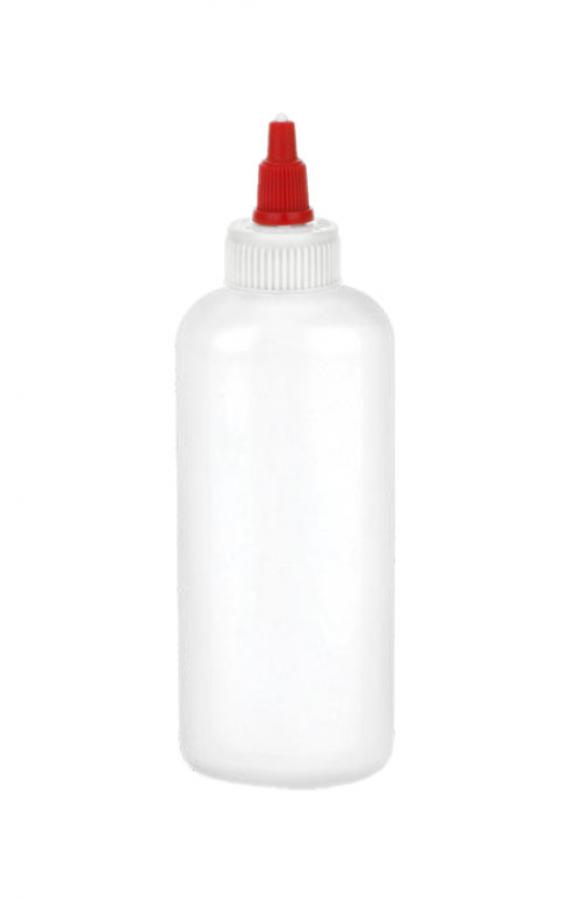6 oz. White Pearl Tall Boston Round 24-400 HDPE Opaque Plastic Bottle-Twist Cap-HS Liner