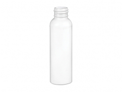 3 oz. White Bullet Round 24-410 HDPE Opaque Plastic Bottle