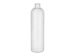 12 oz. White Bullet Round Squeezable 24-410 HDPE Opaque Plastic Bottle