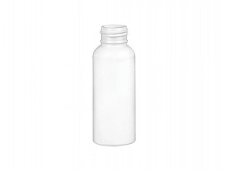 2 oz. White Bullet Round 24-410 Opaque HDPE Slightly Squeezable Plastic Bottle (Surplus)