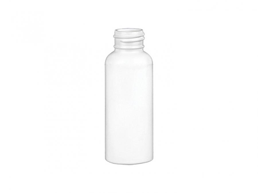 2 oz. White Bullet Round 20-410 Opaque HDPE Plastic Bottle (Surplus)