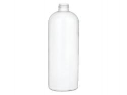 32 oz. White Bullet Round 28-410 HDPE Opaque Plastic Bottle (Stock)