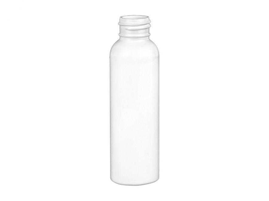 3 oz. White Imperial Round 24-410 HDPE Opaque Plastic Bottle-Orange-White FM Sprayer