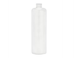 13.5 oz. White Cylinder Round Squeezable 24-410 HDPE Opaque Plastic Bottle-Rounded Shoulder
