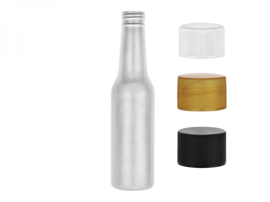 5 oz. White HDPE Opaque 24-400 Plastic Woozy Bottle-CT Cap