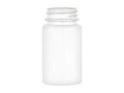 2 oz. White Round (60 cc) 33-400 HDPE Round Plastic Packer Bottle-CRC Non Dispensing Cap