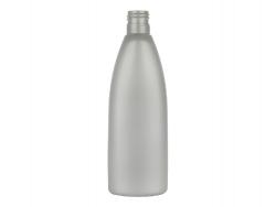 10 oz. Silver Pearl HDPE 24-415 Opaque Tapered Squeezable Oval Plastic Bottle