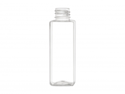 2 oz. Clear 20-410 PET Plastic BPA FREE Square Bottle