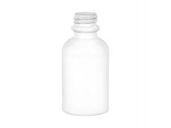 2 oz. White Opaque HDPE 20-400 Plastic Boston Round Bottle w/ Tincture