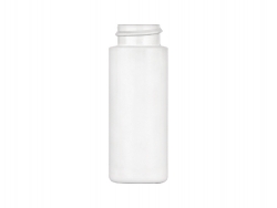 1 oz. White 24-400 Cylinder Round Squeezable HDPE Opaque Plastic Bottle-CT Cap
