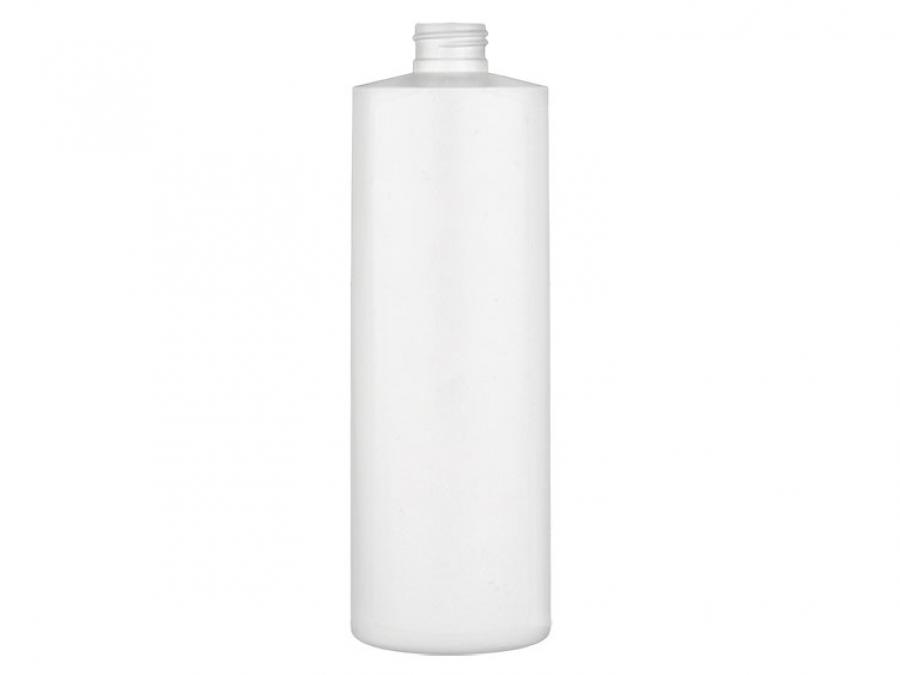 16 White Round Cylinder 24-410 Opaque HDPE Squeezable Plastic Bottle